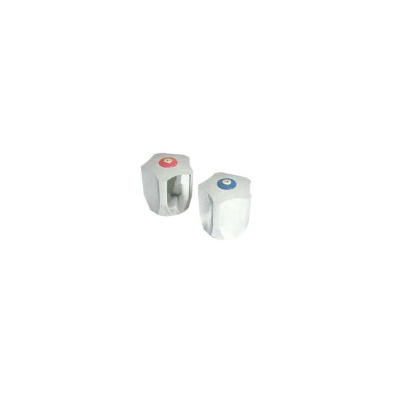 1 paire de poignees euro-design chromees Froid+chaud - LKE-9552-000 - Linum