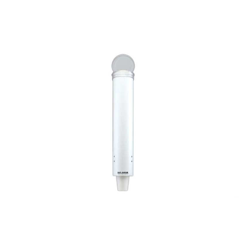Distributeur de gobelets type pull Transparent blanc - &oslash; gobelet : 57-73mm - CDP-4100-010 - Linum