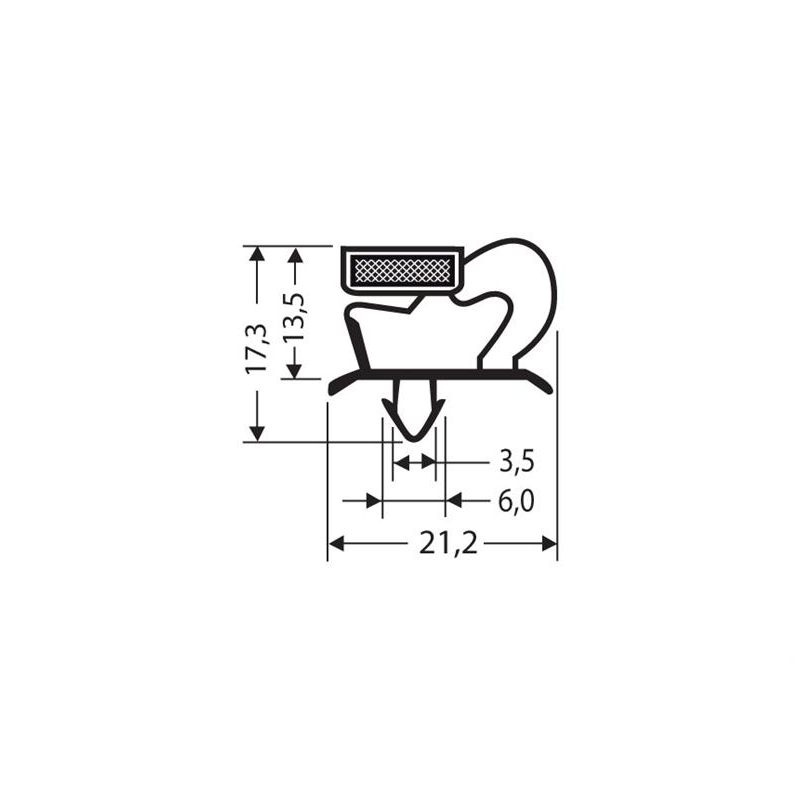 Joint magnetique - 2500mm/lng Avec aimant m25 - JPC-1080-020 - Linum