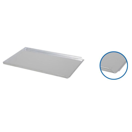 Plaque de four aluminium 600x400x20mm 3 bords 90&deg; + 1 incline 1,5mm - ABP-6430-000 - Linum