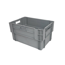 Bac gerbable emboitable - 600x400x320 Fond et cotes pleins - euronorm - NMC-6322-050 - Linum