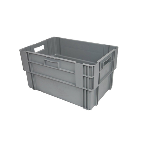 Bac gerbable emboitable - 600x400x320 Fond et cotes pleins - euronorm - NMC-6322-050 - Linum