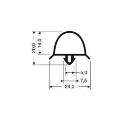 Joint a clipser 2550mm/lng - JPC-0140-050 - Linum