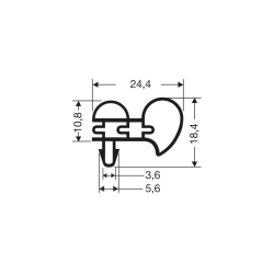 Joint a clipser 2550mm/lng - JPC-0150-050 - Linum