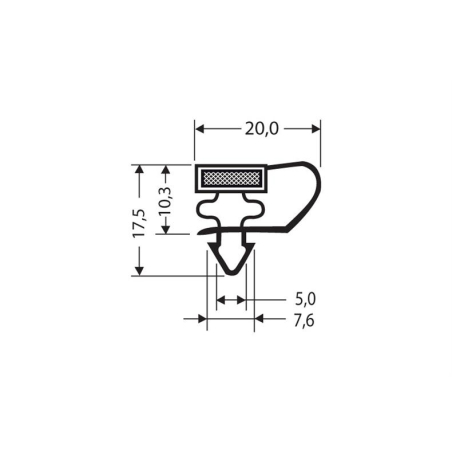 Joint magnetique avec aimant m25 2.55mtr/lng - JPC-1120-020 - Linum