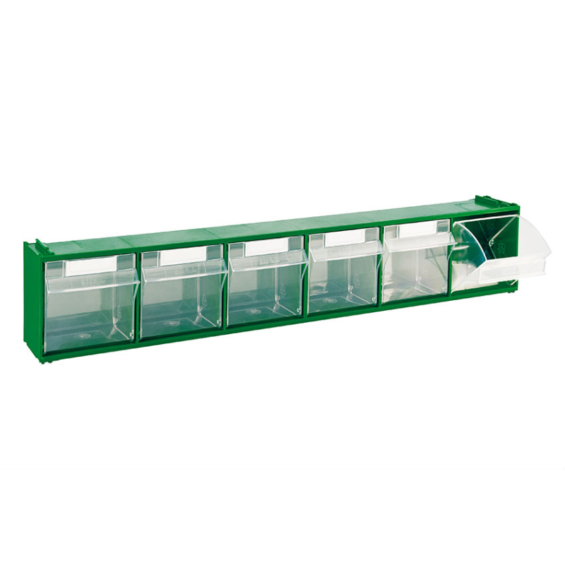 Bloc-tiroirs basculants - 600x96x112 mm 6 godets - serie 7000 - STR-7002-040 - Linum