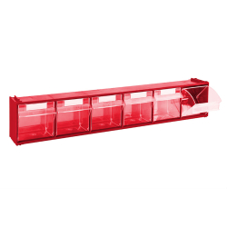 Bloc-tiroirs basculants - 600x96x112 mm 6 godets - serie 7000 - STR-7002-070 - Linum