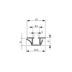 Profil de fixation pour jpc-004 4000mm/lng - FDG-5831-010 - Linum