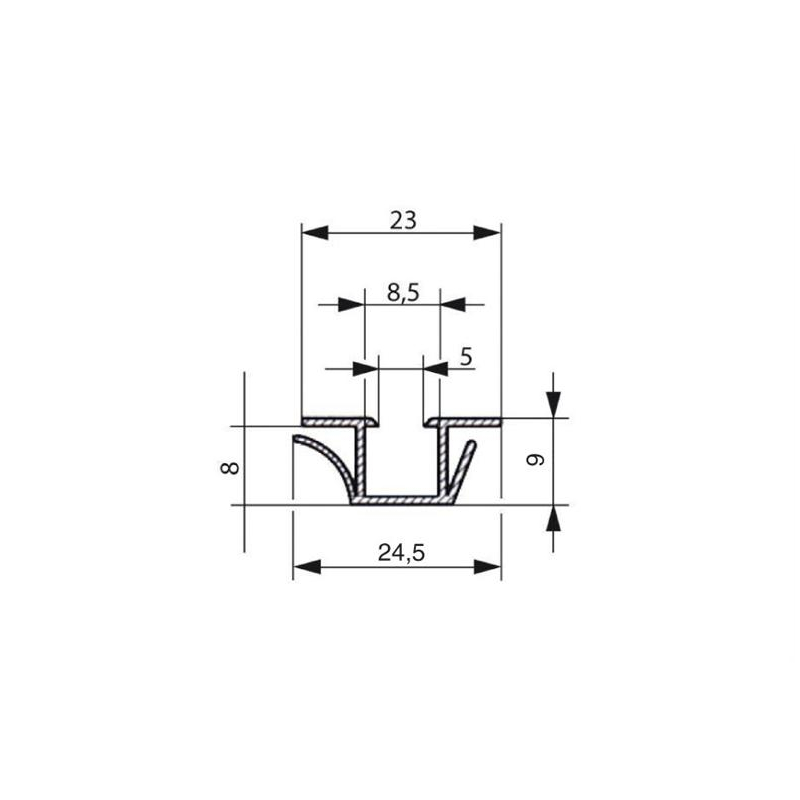 Profil de fixation pour jpc-004 4000mm/lng - FDG-5831-010 - Linum