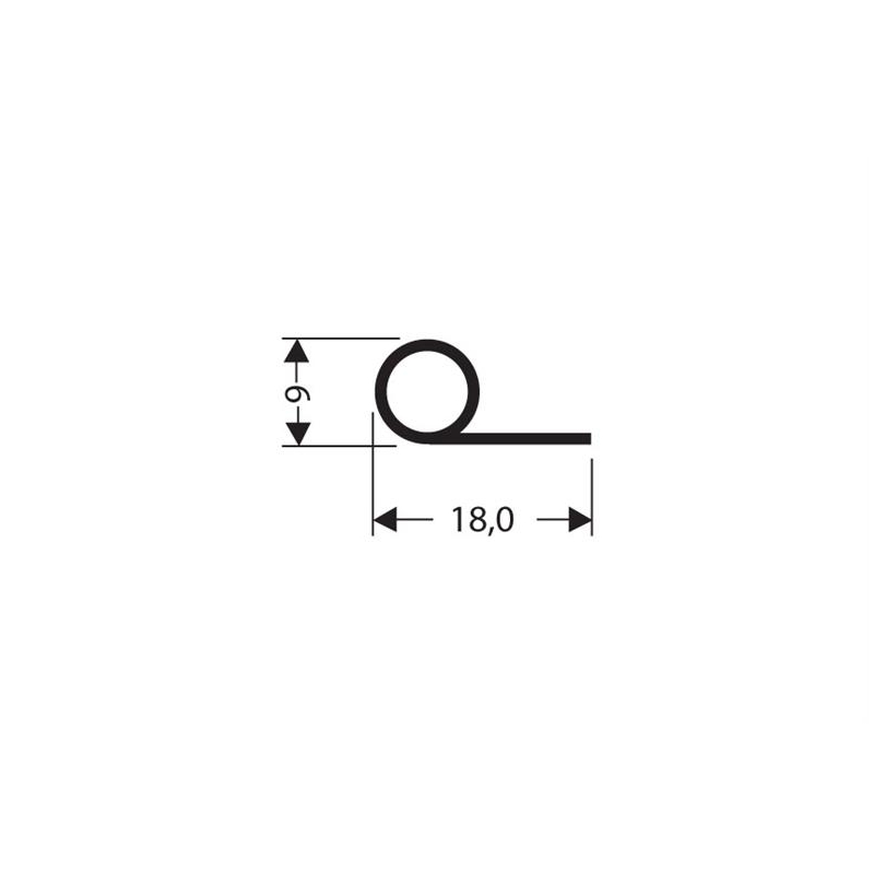 Profil plat pvc  - JPF-0060-050 - Linum
