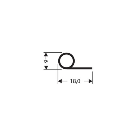 Profil plat pvc  - JPF-0060-050 - Linum