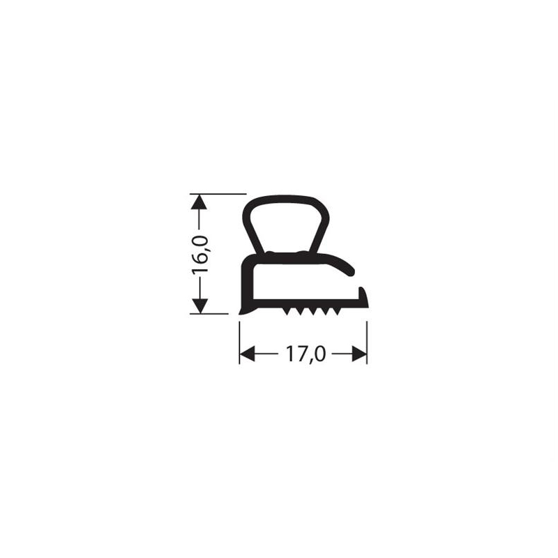 Profil plat pvc - gris 2550mm/lng - JPF-0090-050 - Linum
