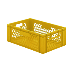 Euronorm 600x400x210mm - standard Fond plein - cotes ajoures - RTD-6212-080 - Linum