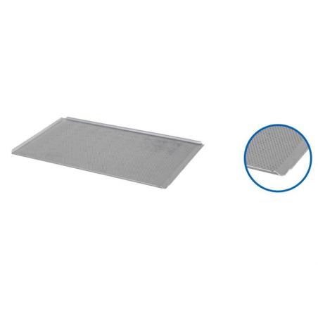 Plaque de four alu 600x400x10mm perforee 4 coins ouverts 45&deg;  1,5mm - ABP-7501-000 - Linum