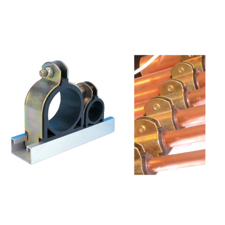 Collier metal/caoutchouc 33-35mm Fix. Sur rail de montage - 10pce/pck - ASP-3107-000 - Linum