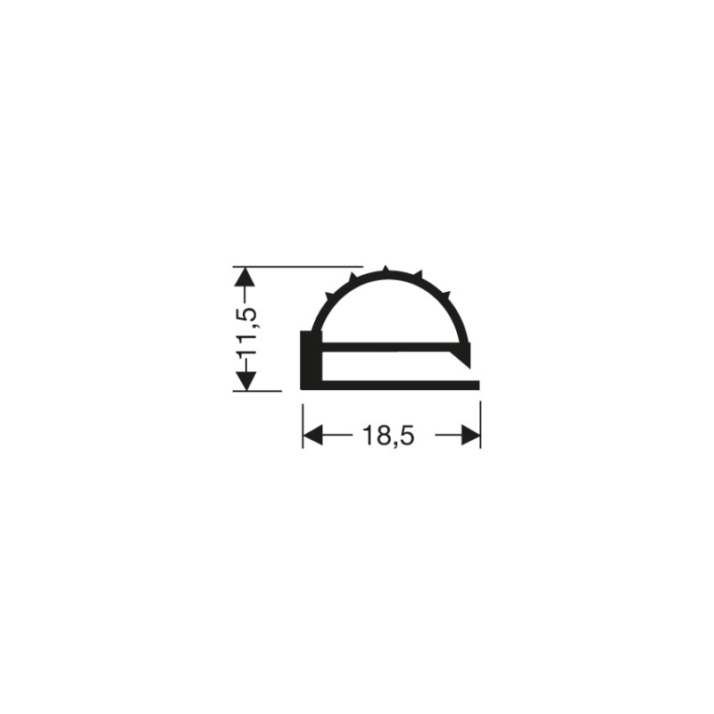 Profil plat pvc 2550mm/lng - JPF-0151-010 - Linum