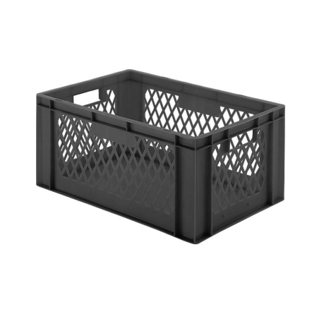 Euronorm 600x400x270mm - standard Fond plein - cotes ajoures - RTD-6272-050 - Linum