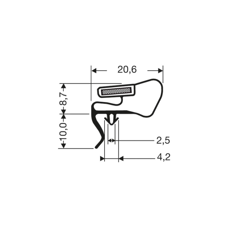 Joint magnetique - 2550mm/lng  - JPC-2110-050 - Linum