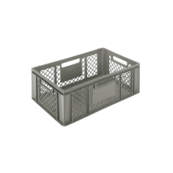 Euronorm 600x400x220mm - standard Fond plein - cotes ajoures - COD-6224-050 - Linum
