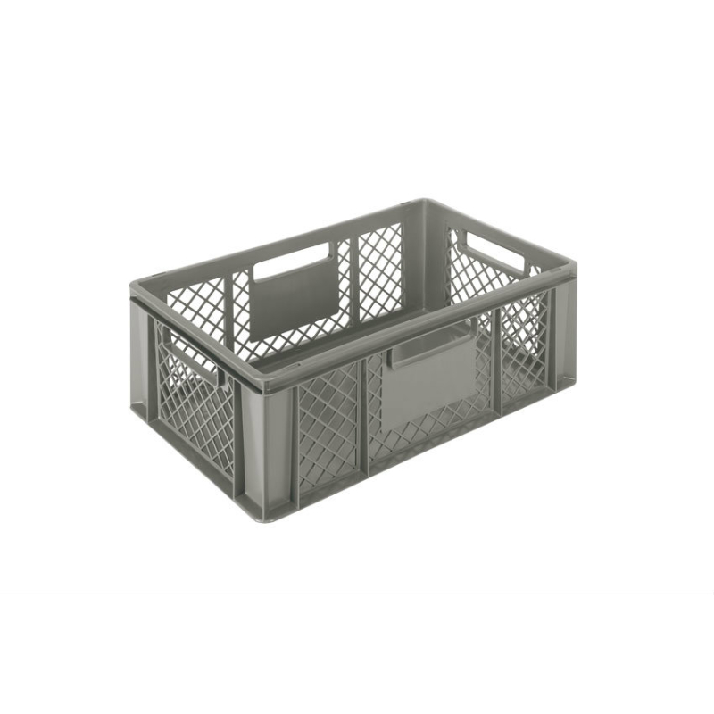 Euronorm 600x400x220mm - standard Fond plein - cotes ajoures - COD-6224-050 - Linum