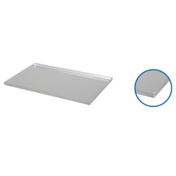 Plaque de four aluminium 600x400x20mm 4 bords 90&deg;  1,5mm - ABP-6440-000 - Linum