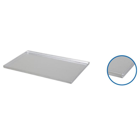 Plaque de four aluminium 600x400x20mm 4 bords 90&deg;  1,5mm - ABP-6440-000 - Linum