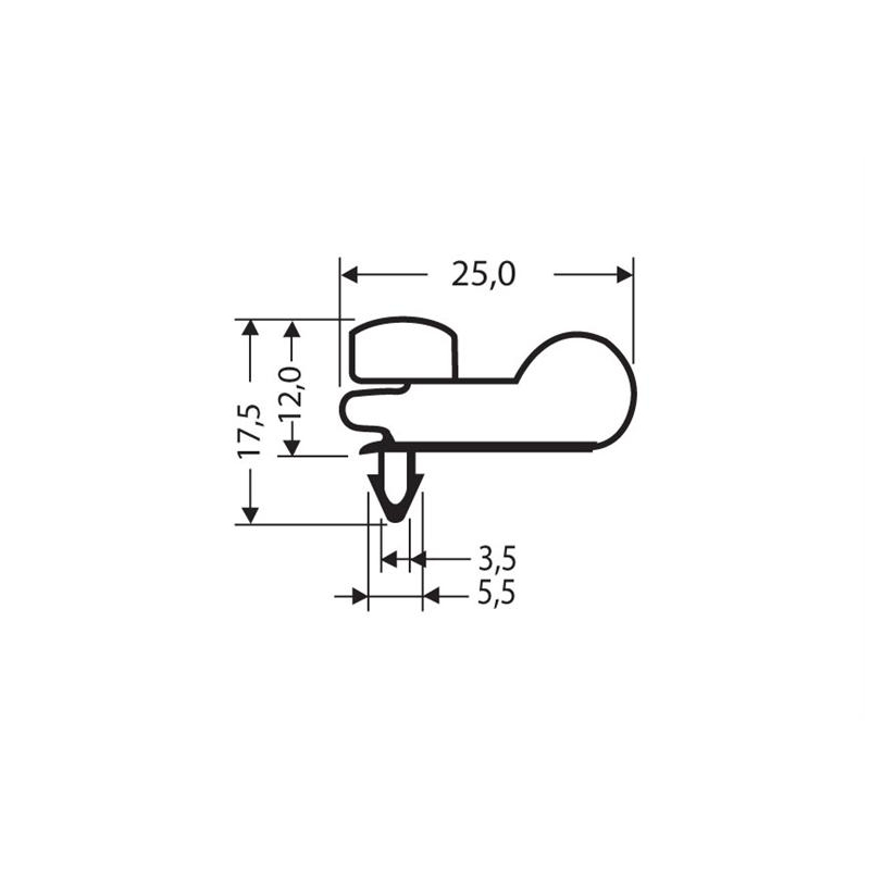 Joint a clipser 2550mm/lng - JPC-0060-010 - Linum