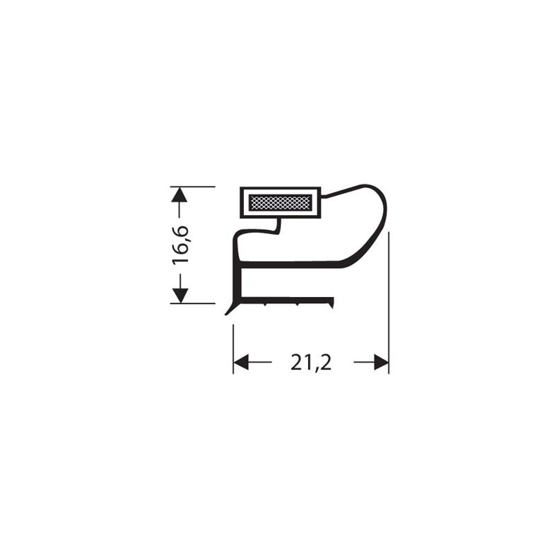 Profil plat aimante - 2550mm/lng Avec aimant m25 - JPF-1110-050 - Linum