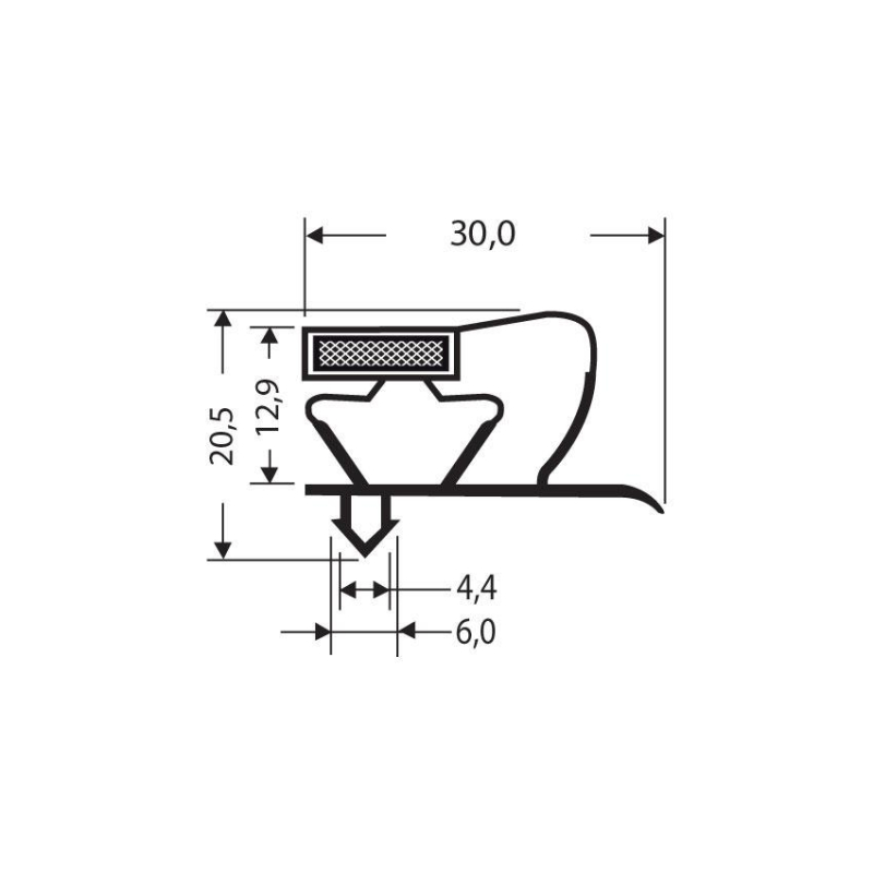 Joint magnetique - 2650mm/lng Avec aimant m18 - JPC-1210-020 - Linum