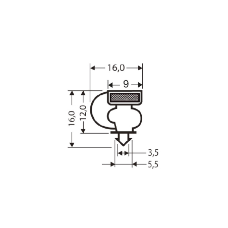 Joint magnetique - 2550mm/lng Avec aimant m25 - JPC-1390-010 - Linum