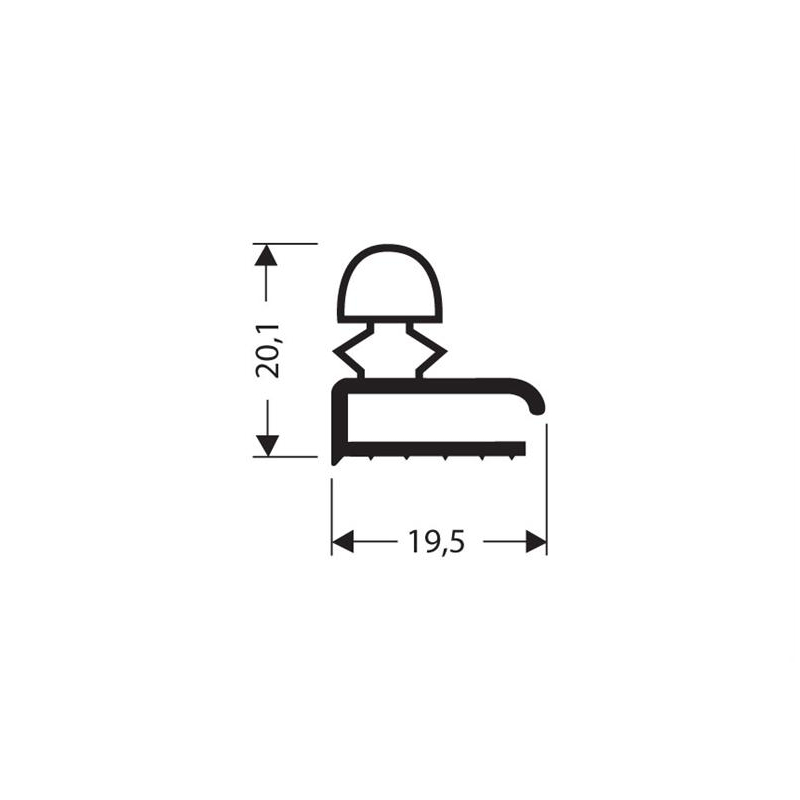 Profil plat pvc - blanc 2550mm/lng - JPF-0010-010 - Linum