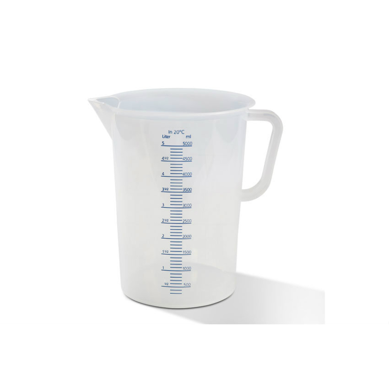 Becher gradue - 5000 ml Graduation bleue en relief - MEJ-5000-991 - Linum