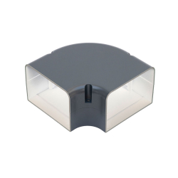 Coude plat 90&deg; - 105mm Gris anthracite ral 7016 - ADP-1623-313 - Linum