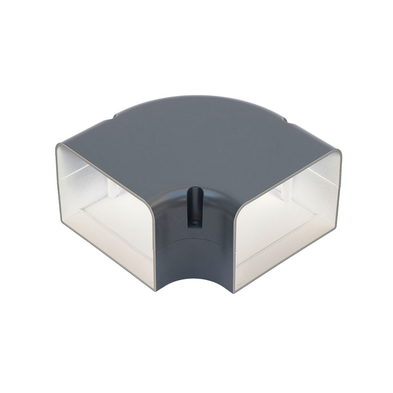 Coude plat 90&deg; - 105mm Gris anthracite ral 7016 - ADP-1623-313 - Linum