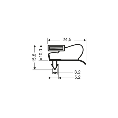 Joint magnetique - 2550mm/lng  - JPC-2180-050 - Linum