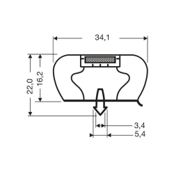 Joint a clipser 2550mm/lng - JPC-2070-050 - Linum