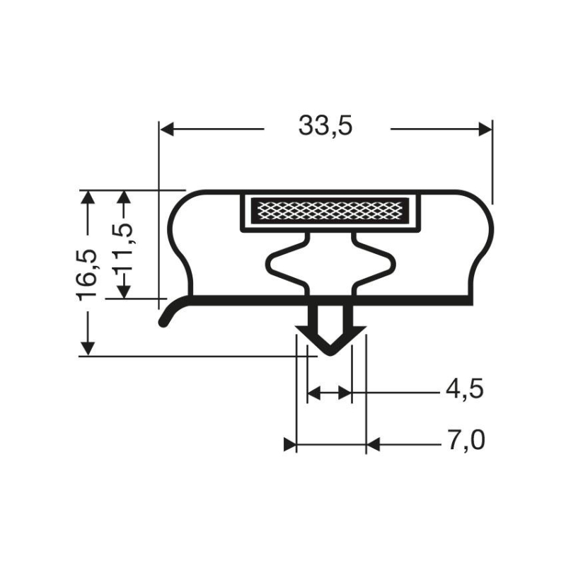 Joint a clipser 2550mm/lng - JPC-2080-050 - Linum