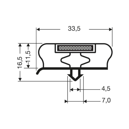 Joint a clipser 2550mm/lng - JPC-2080-050 - Linum