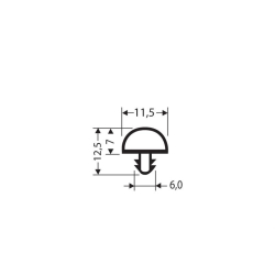Joint a clipser 2550mm/lng - JPC-0050-020 - Linum