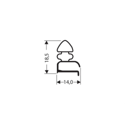 Profil plat pvc - blanc 2600mm/lng - JPF-0020-010 - Linum