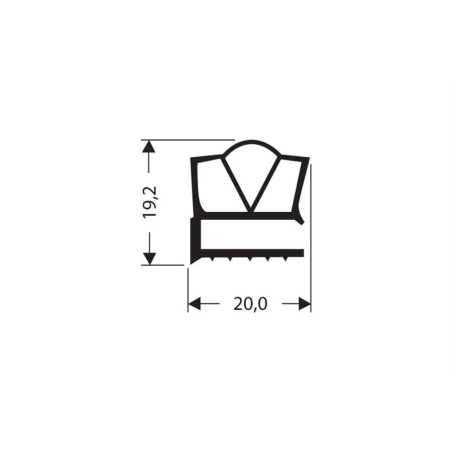Profil plat pvc - blanc 2550mm/lng - JPF-0100-010 - Linum