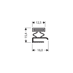 Profil plat aimante avec aimant m18 2.55mtr/lng - JPF-1030-010 - Linum