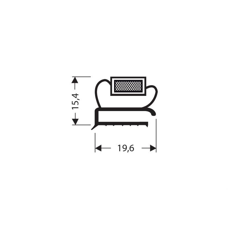 Profil plat aimante - 2550mm/lng Avec aimant m25 - JPF-1040-050 - Linum