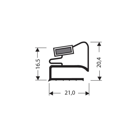 Profil plat aimante - 2550mm/lng Avec aimant m25 - JPF-1090-010 - Linum