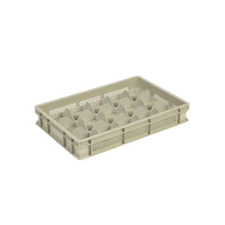 Casier a verres 15 comp. 600x400x100 mm &Oslash;106mm - ajoure - GOP-9103-093 - Linum
