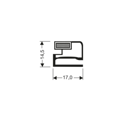 Profil plat aimante - 2550mm/lng Avec aimant m25 - JPF-1120-050 - Linum
