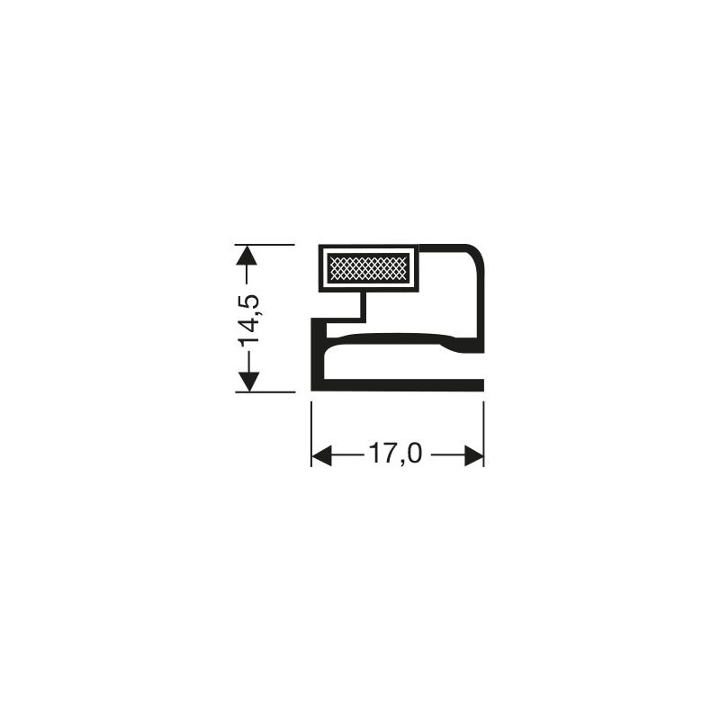 Profil plat aimante - 2550mm/lng Avec aimant m25 - JPF-1120-050 - Linum