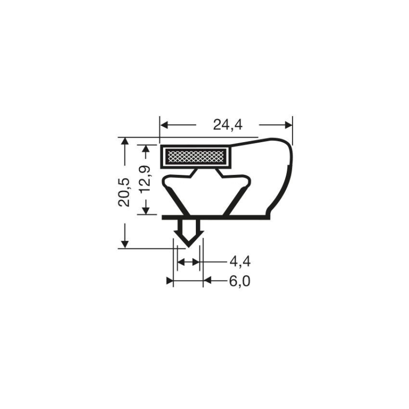 Joint magnetique - 2550mm/lng Avec aimant m18 - JPC-2010-020 - Linum