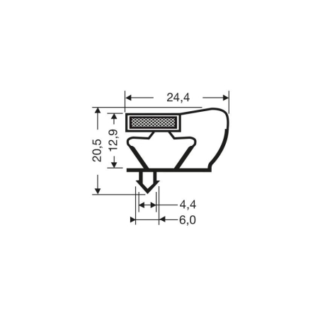 Joint magnetique - 2550mm/lng Avec aimant m18 - JPC-2010-020 - Linum