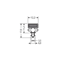 Joint magnetique - 2550mm/lng Avec aimant m18 - JPC-1020-050 - Linum